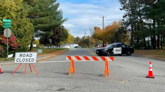 A closed road in Lewiston