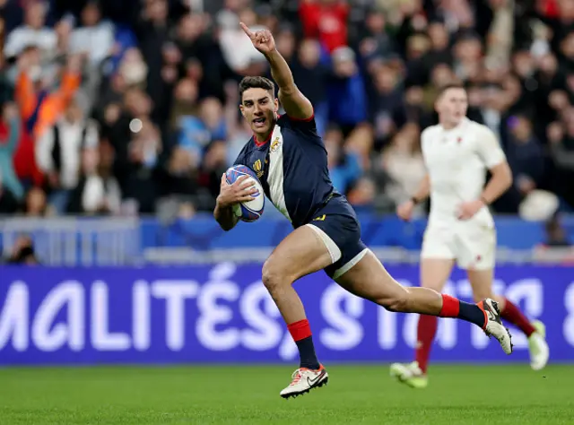 Santiago Carreras of Argentina runs with the ball