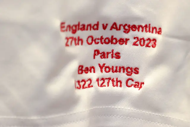 Ben Youngs 127th test match shirt