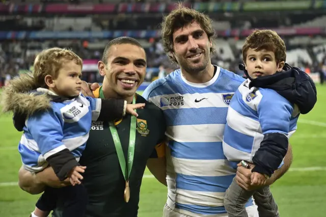 Bryan Habana and uan Martin Fernandez Lobbe