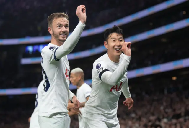 James Maddison and Son Heung-min