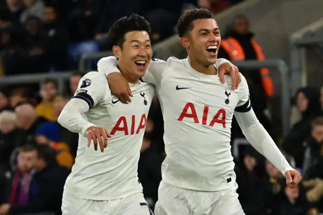 Son Heung-min and Brennan Johnson