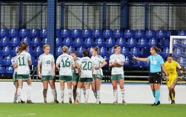 Northern Ireland dejected after the goal