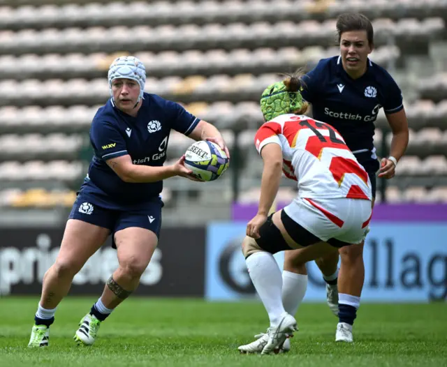 Lana Skeldon carries for Scotland