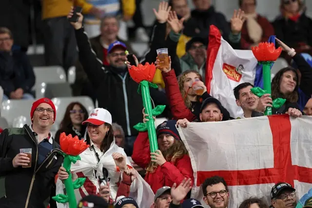 England fans in the stands