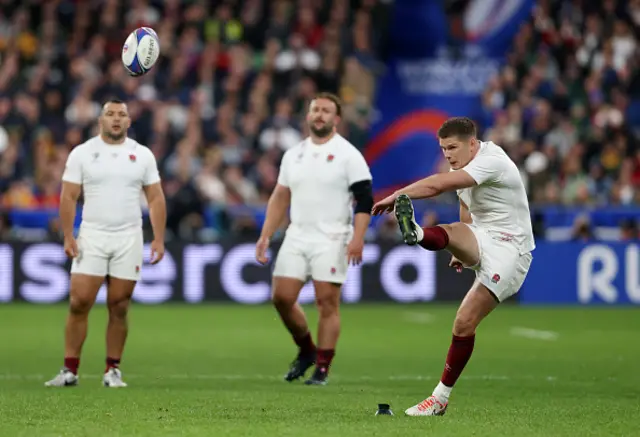 Owen Farrell takes a converted penalty