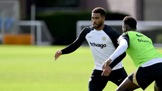 Reece James trains for Chelsea