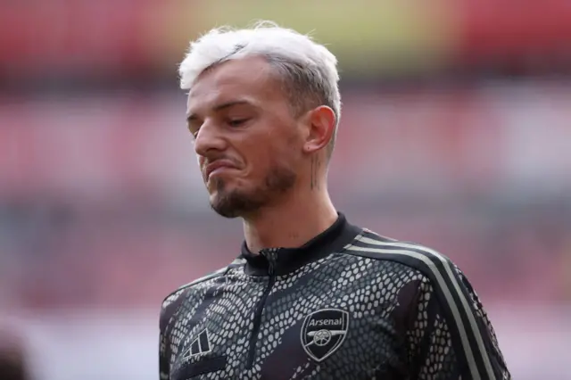 Arsenal's Ben White before kick-off