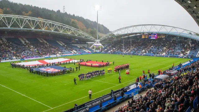 General view of stadium in Huddersfield