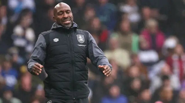 Darren Moore looks agitated