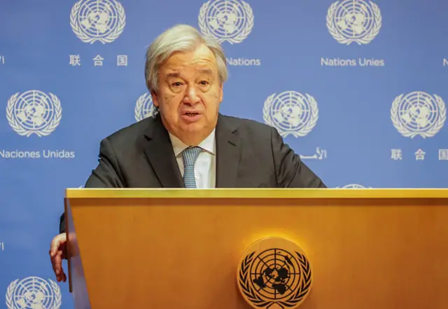 UN Secretary General Antonio Guterres