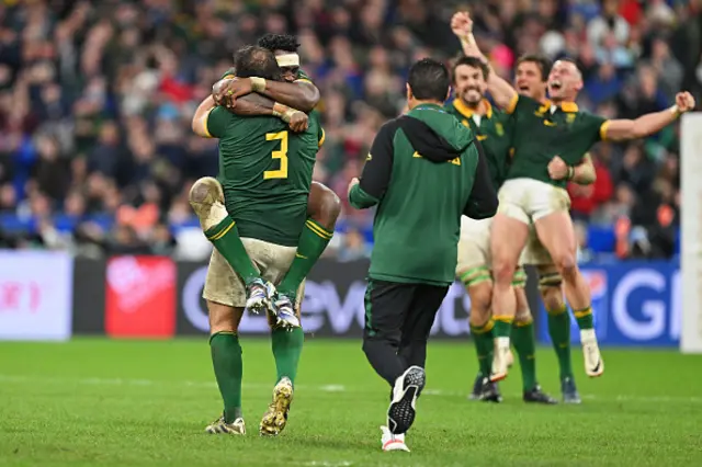 South Africa players celebrate