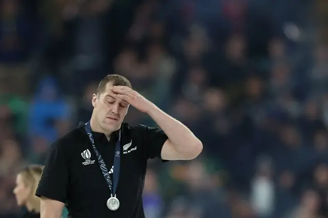 New Zealand's lock Brodie Retallick reacts