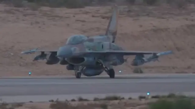 Israeli F-16 loaded with JDAM precision-guided bombs