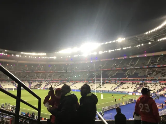 Rain at the stade de France