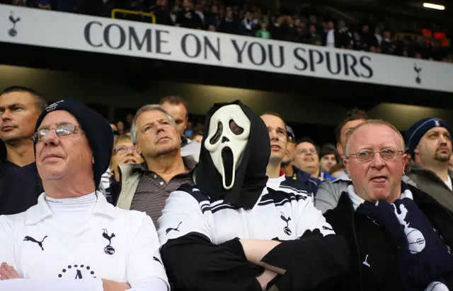 Tottenham fans dressed up for Halloween