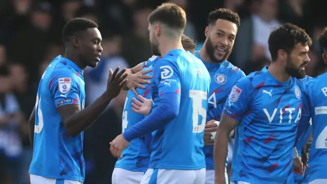 Stockport celebrate scoring