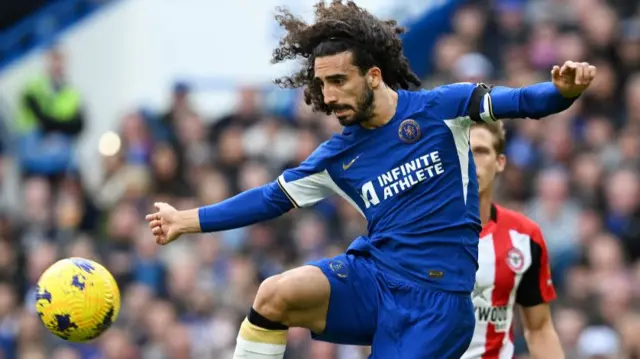 Chelsea's Marc Cucurella goes for goal