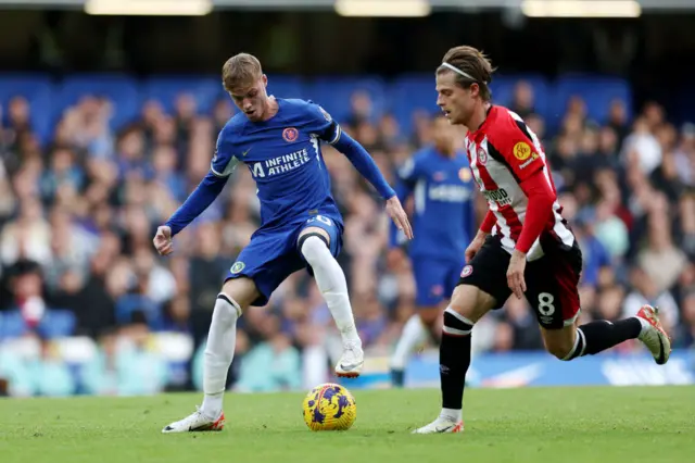 Chelsea's Cole Palmer controlling the ball