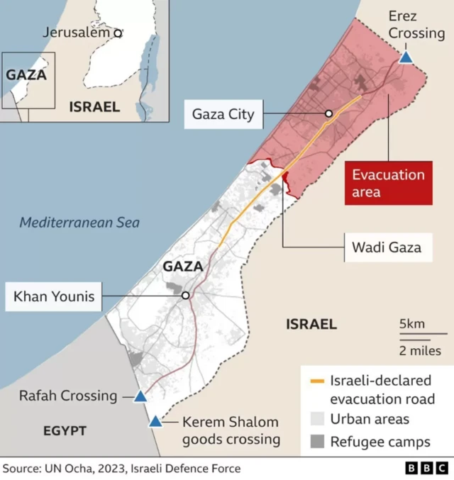 Gaza map