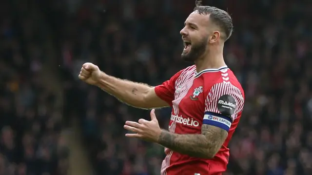 Adam Armstrong celebrates scoring for Southampton