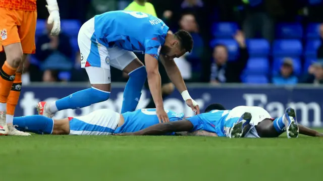 Stockport celebrate scoring goal