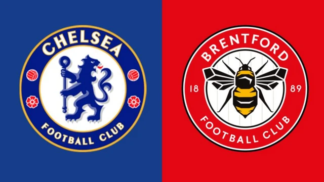 Chelsea and Brentford badges side by side.