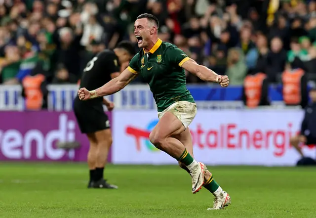 Jesse Kriel of South Africa celebrates