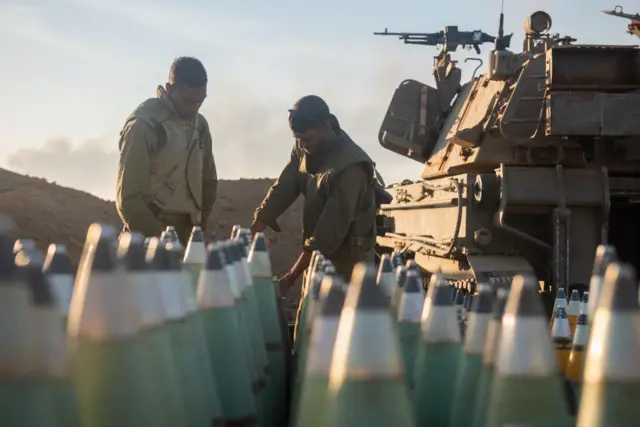 Troops preparing ammunition as Israel expands ground operations in Gaza