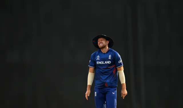 David Willey grimaces