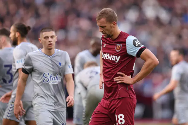 West Ham midfielder Tomas Soucek