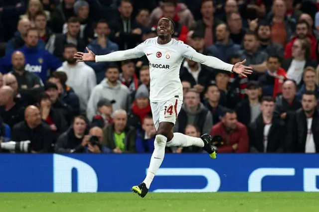 Wilfred Zaha celebrates after scoring