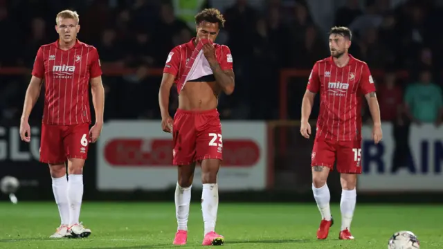 Cheltenham players look dejected