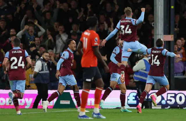 Jacob Bruun Larsen celebrates