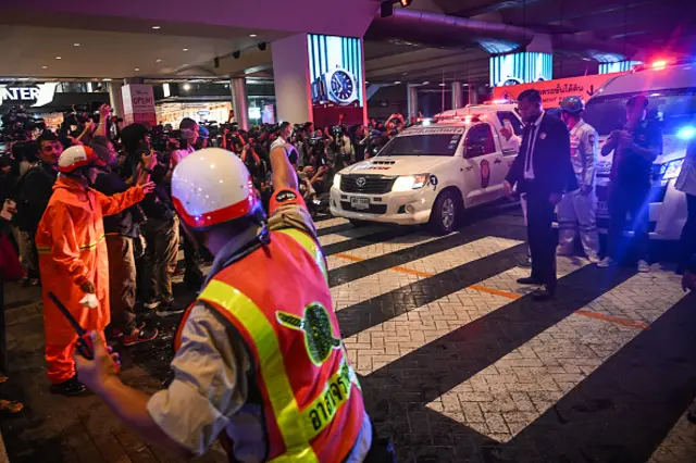 Dozens of police vehicles and a number of ambulances could be seen outside one of the shopping centre's main entrances in the wake of the shooting