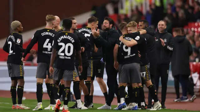 Southampton celebrate scoring