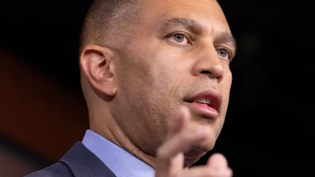 Hakeem Jeffries, in a photo from September, takes Democrats out of the fight for speaker with a tweet.