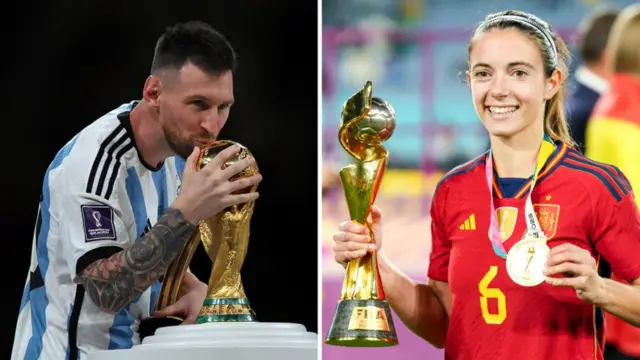 Lionel Messi and Aitana Bonmati