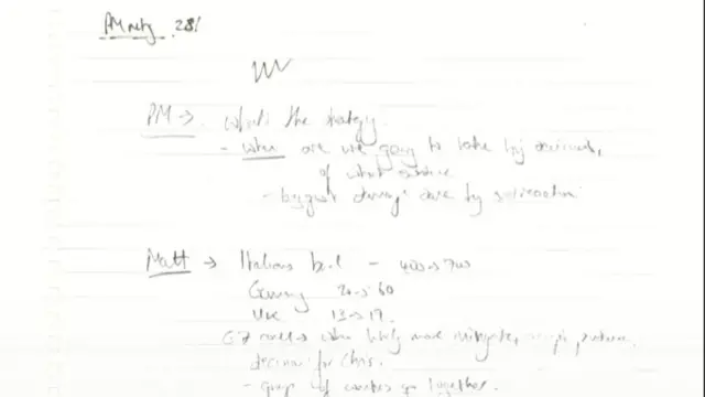 A screengrab from Shafi's notebook