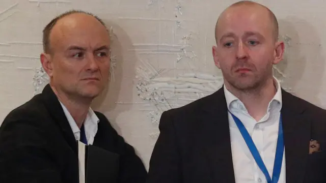 Former director of Communications Lee Cain alongside ex-senior aide to the PM Dominic Cummings