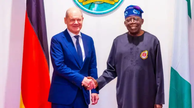 German Chancellor Olaf Scholz and President Bola Tinubu