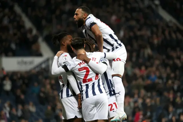 West Brom players celebrating