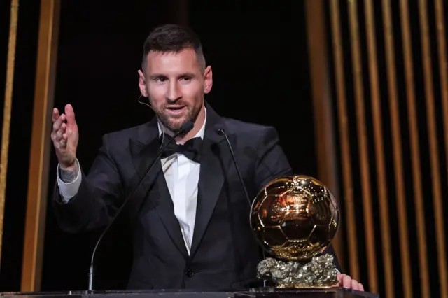 Argentina's Lionel Messi wins Ballon d'Or