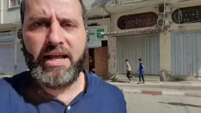 Screenshot of a selfie video recorded by Mohammed Ghalayini, 44