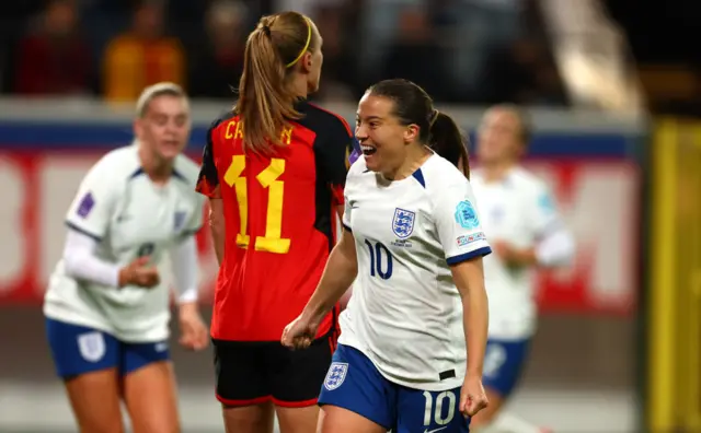 Fran Kirby scores for England