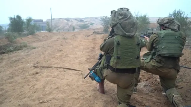 Israeli forces in Gaza, in footage released by the IDF