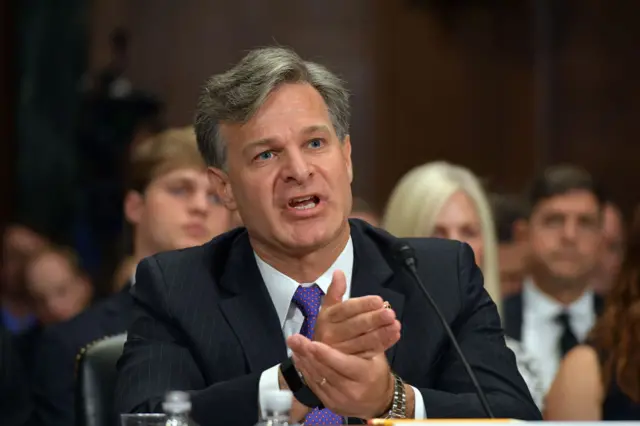 Christopher Wray speaking to congress