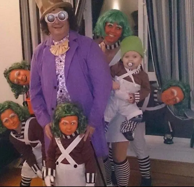 Bradley Family as oompa loompa