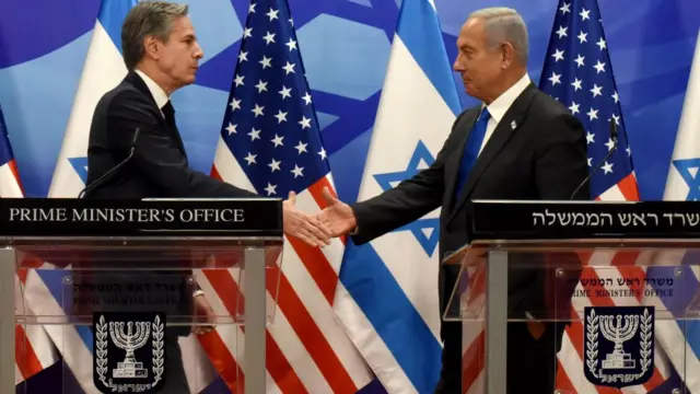 Antony Blinken and Benjamin Netanyahu