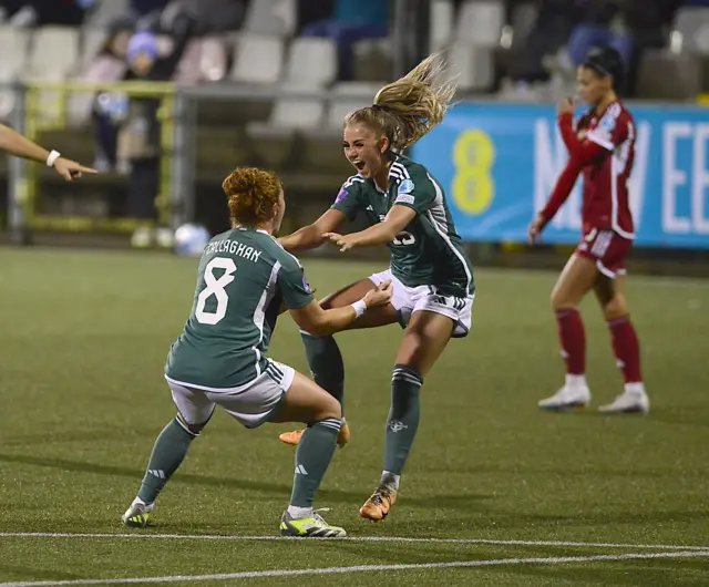 Danielle Maxwell celebrates goal